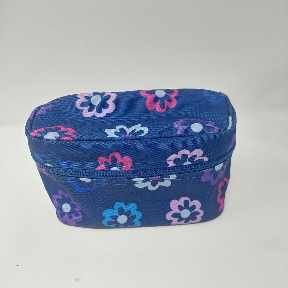 Vera Bradley Blue Floral Cosmetic Case
